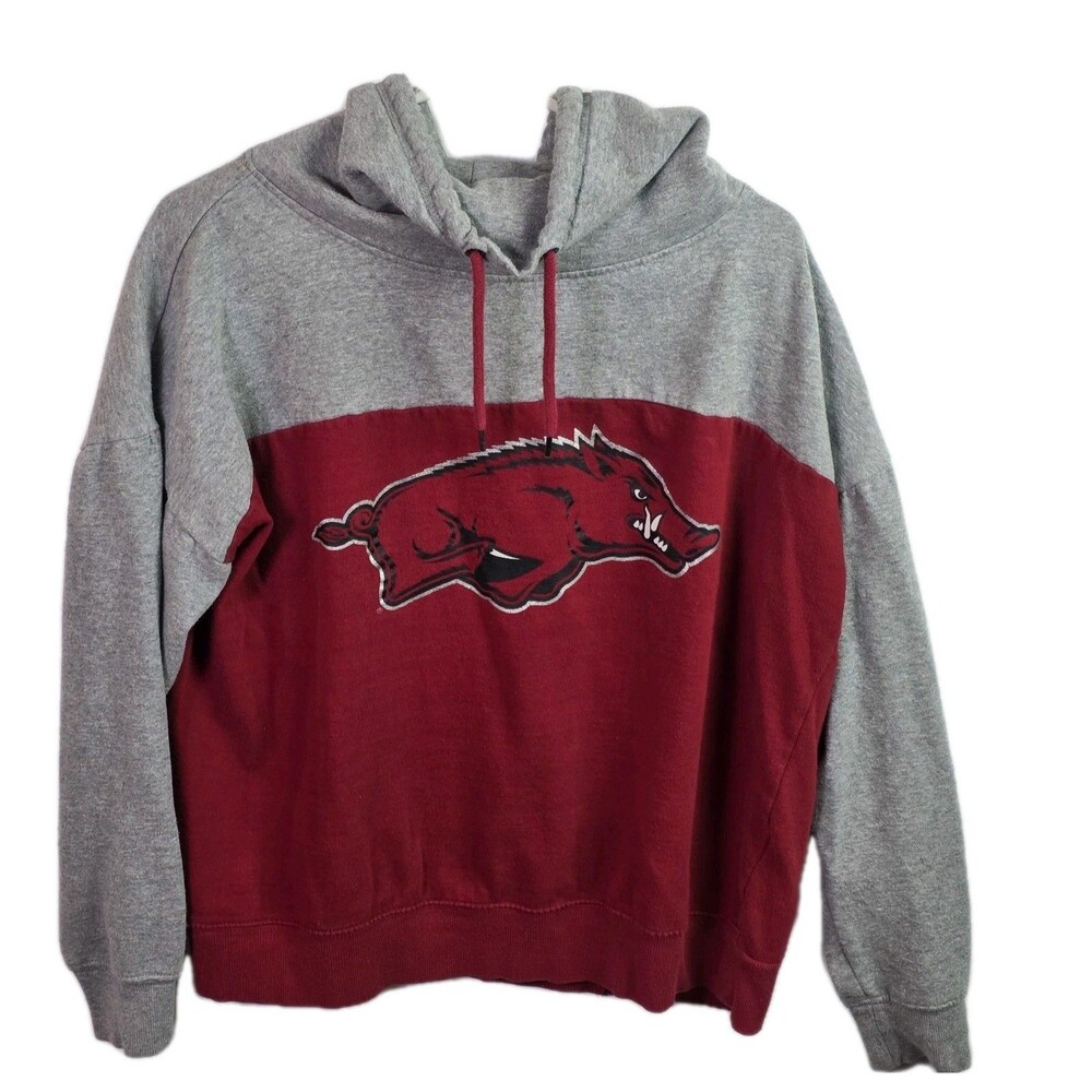 Colosseum Sweatshirt Women's‎ XL Red Arkansas Razorbacks Long Sleeve Hoodie